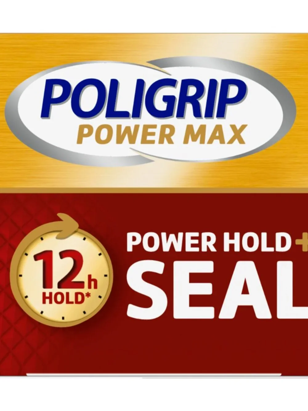 Poligrip Power Max Power Hold plus Seal Denture Adhesive Cream, Denture Cream fo